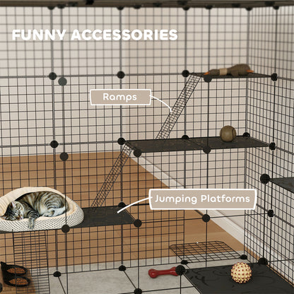 Cat Play Tunnel / Cat Cage / Cat Pen (87 customizable panels)