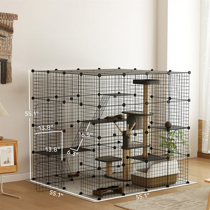 Cat Play Tunnel / Cat Cage / Cat Pen (87 customizable panels)