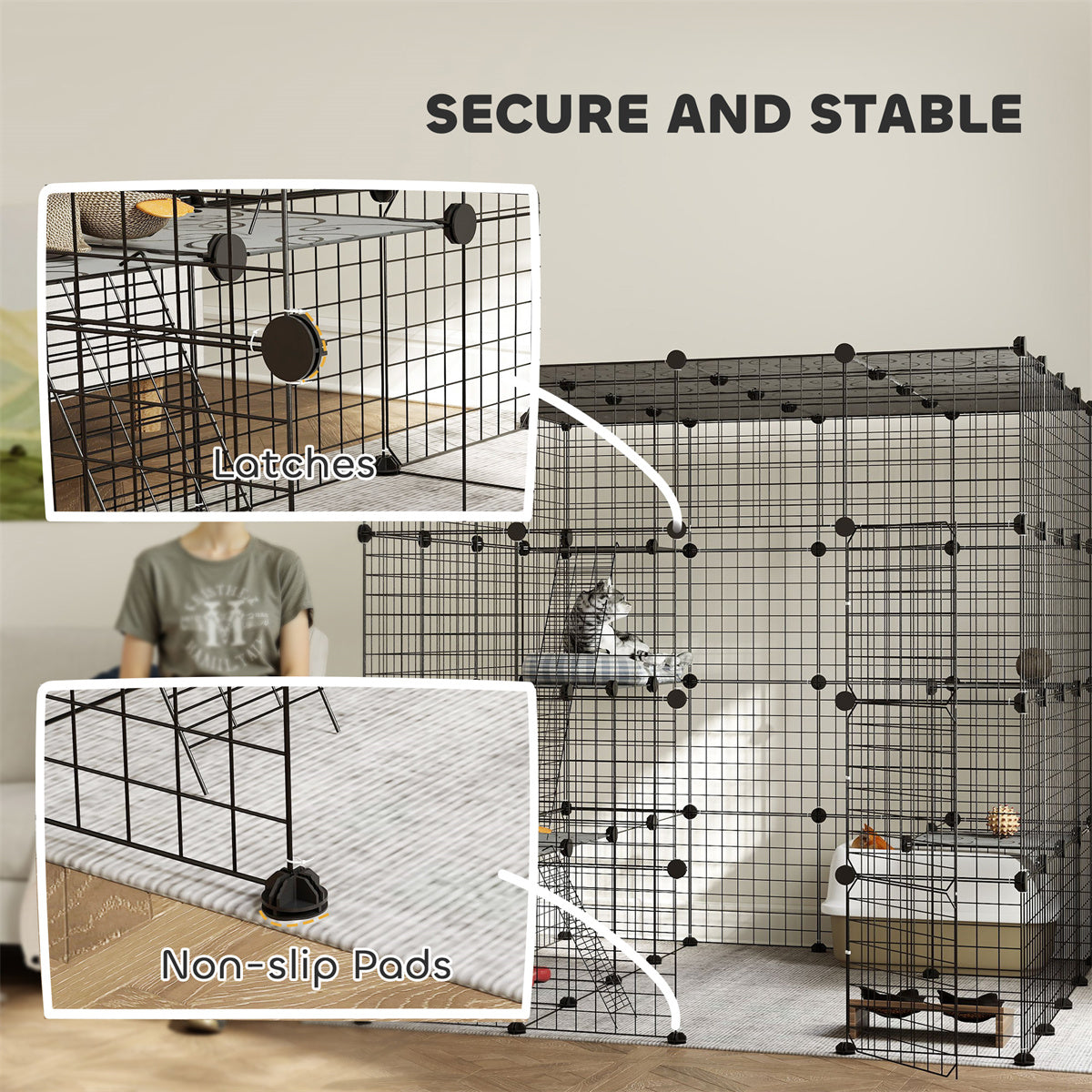 Cat Play Tunnel / Cat Cage / Cat Pen (87 customizable panels)