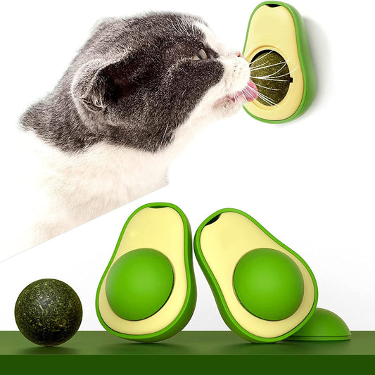 Cute Avocado Catnip Toy – Interactive Cat Toy for Teeth Cleaning & Stress Relief