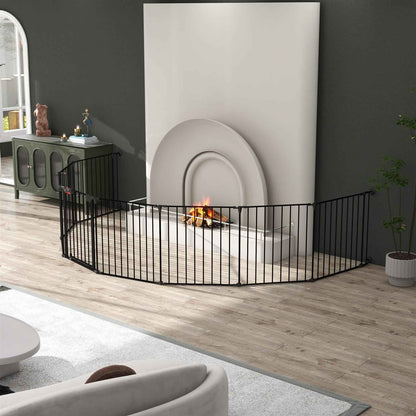 200" Adjustable Metal Safety Gate with 8 Panels – Multi-Functional Play Yard, Fireplace Fence, Stair Gate, and Christmas Tree Barrier