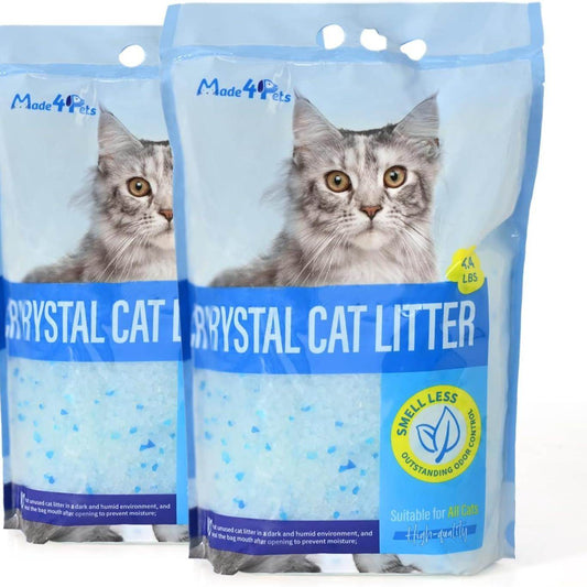 Crystal Cat Litter – Non-Clumping, Odor Control, Low Dust, Lightweight & Long-Lasting (4.3 lb Bag)