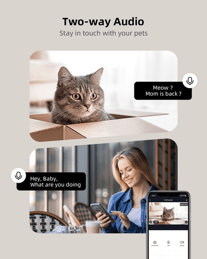 Smart Pet Feeder with HD Camera – Feed & Watch Your Cat from Anywhere