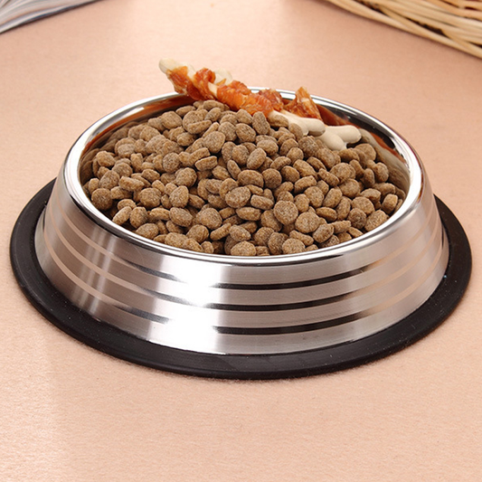 304 Stainless Steel Pet Bowl – Durable Food & Water Dish for Dogs & Cats (Non-Slip, Easy-Clean)
