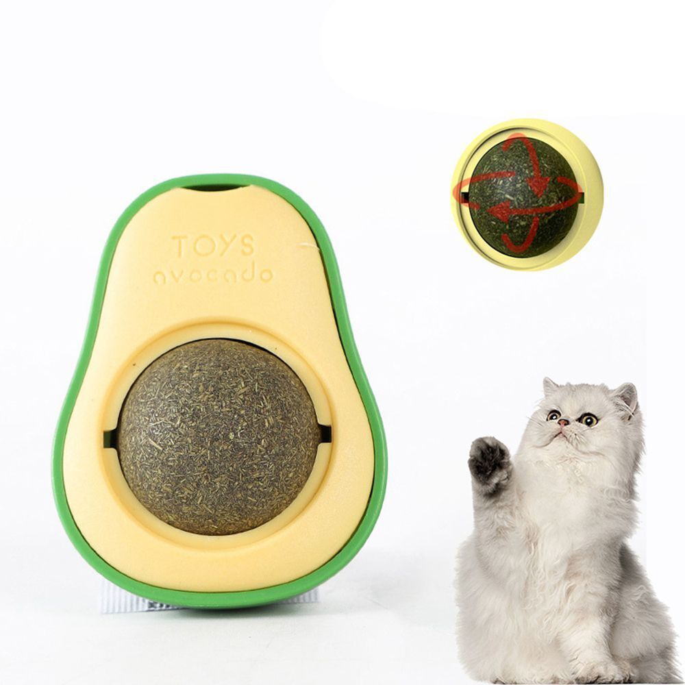 Cute Avocado Catnip Toy – Interactive Cat Toy for Teeth Cleaning & Stress Relief Gall Fruit