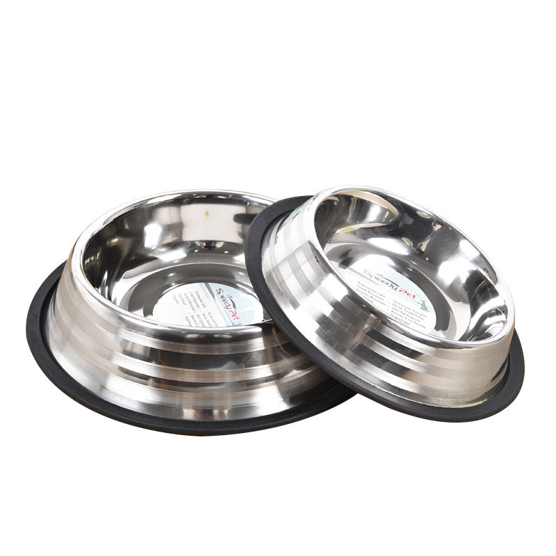 304 Stainless Steel Pet Bowl – Durable Food & Water Dish for Dogs & Cats (Non-Slip, Easy-Clean)
