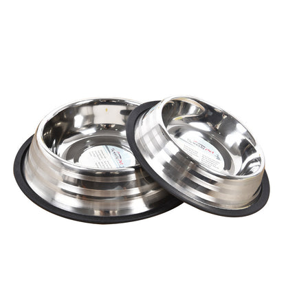 304 Stainless Steel Pet Bowl – Durable Food & Water Dish for Dogs & Cats (Non-Slip, Easy-Clean)