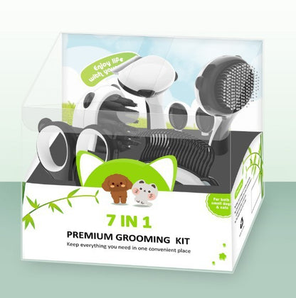 7-in-1 Pet Grooming Kit – Nail Clipper & Fur Comb Set for Cats