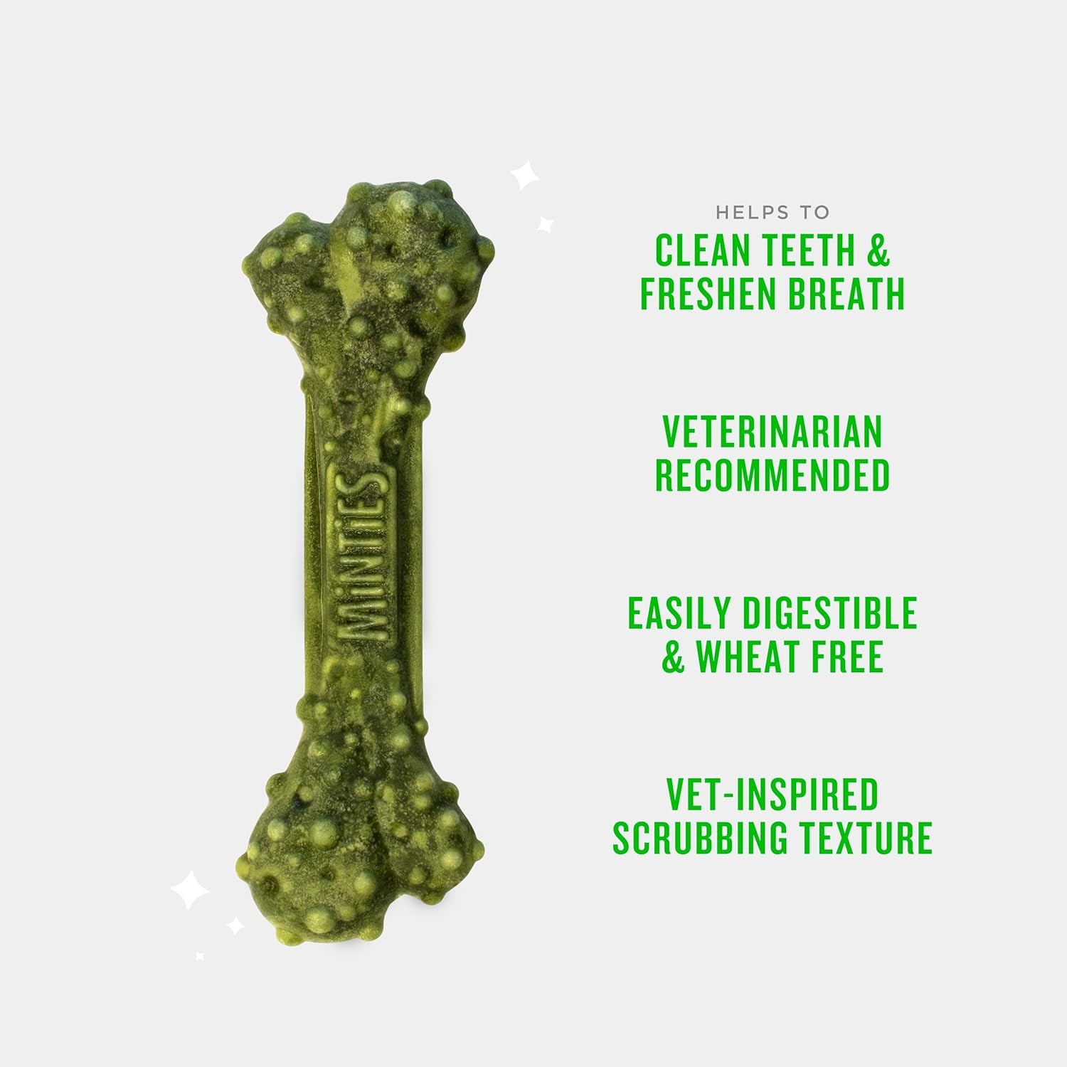 Minties Dental Chews for Dogs, Vet-Recommended Mint-Flavored Dental Treats for Tiny/Small Dogs 5-24 Lbs