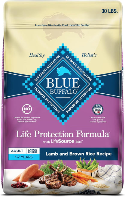 Life Protection Formula Large Breed Adult Dry Dog Food, Promotes Joint Health and Lean Muscles, Made with Natural Ingredients, Chicken & Brown Rice Recipe, 30-Lb. Bag