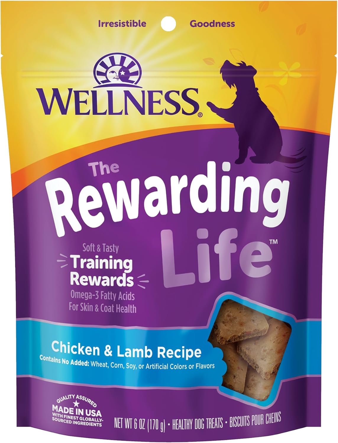 Rewarding Life Grain-Free Soft Dog Treats, Made in USA with Healthy Ingredients, Ideal for Training (Turkey & Duck Recipe, 6-Ounce Bag)