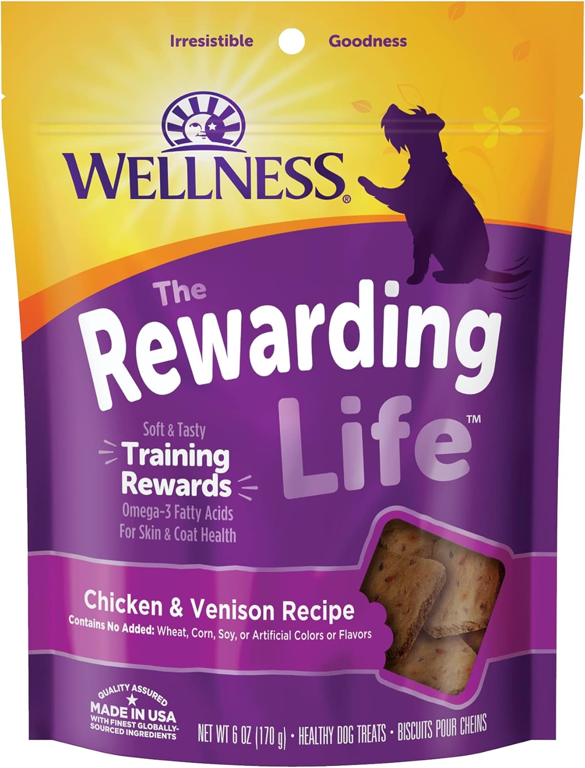 Rewarding Life Grain-Free Soft Dog Treats, Made in USA with Healthy Ingredients, Ideal for Training (Turkey & Duck Recipe, 6-Ounce Bag)