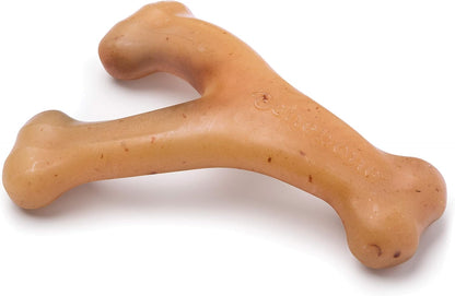 Indestructible Wishbone Dog Chew Toy for Aggressive Chewers, Long Lasting Tough Boredom Breaker for Dogs, Real Peanut Flavour, for Medium Dogs, Made in the USA.