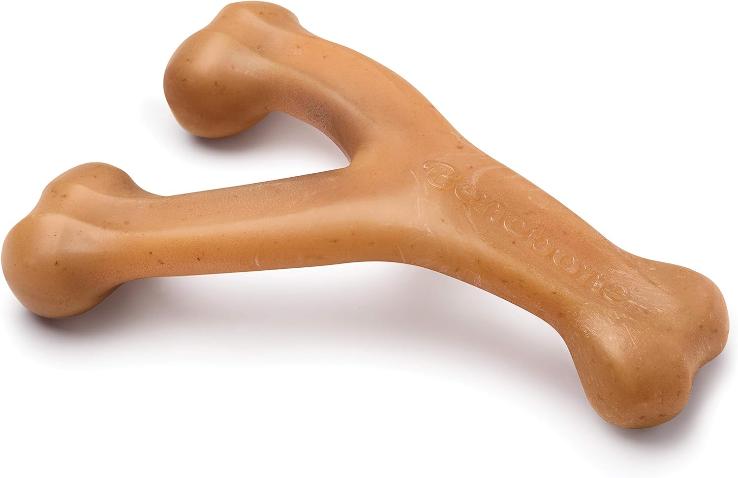 Indestructible Wishbone Dog Chew Toy for Aggressive Chewers, Long Lasting Tough Boredom Breaker for Dogs, Real Peanut Flavour, for Medium Dogs, Made in the USA.