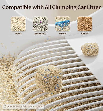 60L Automatic Smart Cat Litter Box – App Control, Odor-Deodorizing Infrared Sensor, Self-Cleaning for Multiple Cats