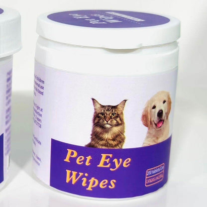 Pet Eye Wipes for Dogs & Cats – 200 Hypoallergenic Tear Stain Remover Pads with Vitamin C, B5 & HA