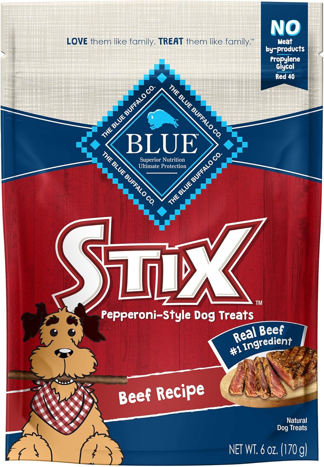 Blue Buffalo Pepperoni-Style Dog Treats Made with Natural Ingredients, Chicken Recipe