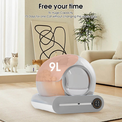 Smart Self-Cleaning Cat Litter Box – App-Controlled, Auto Scooping & Odor Removal (2.4GHz Wi-Fi)
