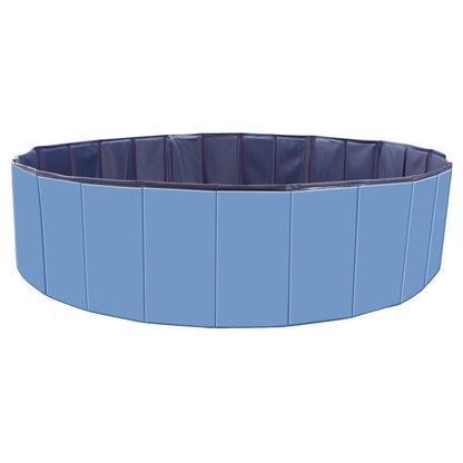 Foldable Dog Pool – 63" PVC Pet Swimming Tub for Large Dogs, Cats & Kids (Portable, Non-Slip Bottom, Easy Drain) 1Pc Blue