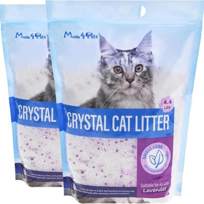 Crystal Cat Litter – Non-Clumping, Odor Control, Low Dust, Lightweight & Long-Lasting (4.3 lb Bag) Lavender