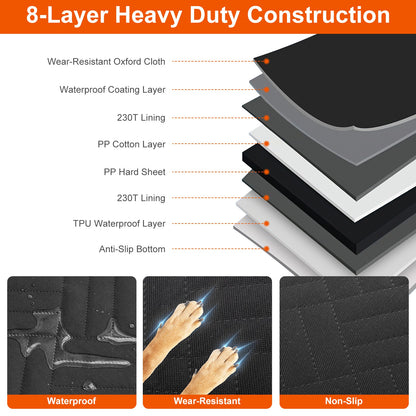 Dog Car Seat Cover Hammock – Waterproof Back Seat Extender with Mesh Window & Storage for SUV, Car & Truck