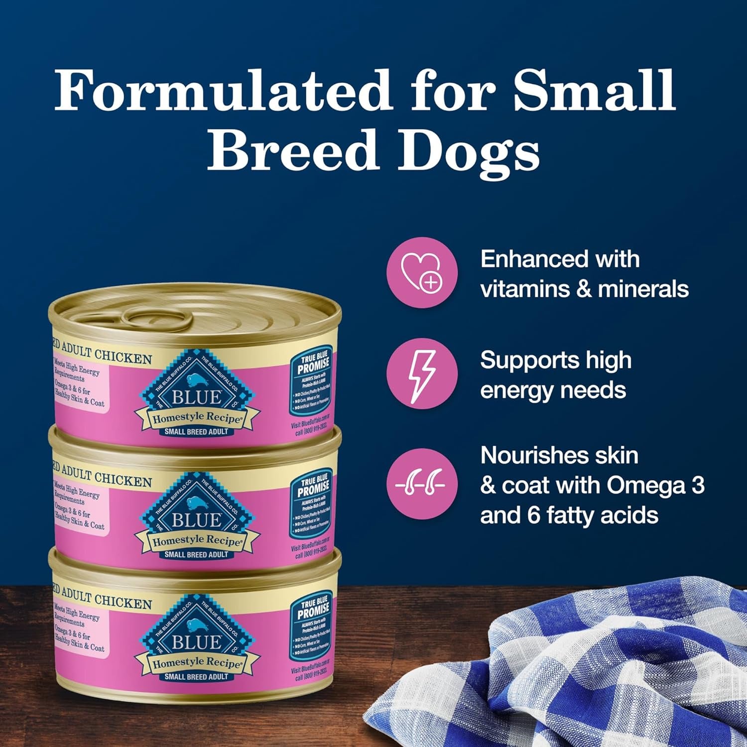 Homestyle Recipe Adult Small Breed Wet Dog Food, Made with Natural Ingredients, Chicken Recipe, 5.5-Oz. Cans (24 Count)