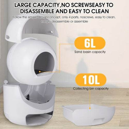 Smart Automatic Cat Litter Box – Dual Deodorization, App Control (2.4G & 5G WiFi), Self-Cleaning for Multiple Cats